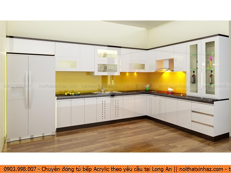 Chuyên đóng tủ bếp Acrylic theo yêu cầu tại Long An