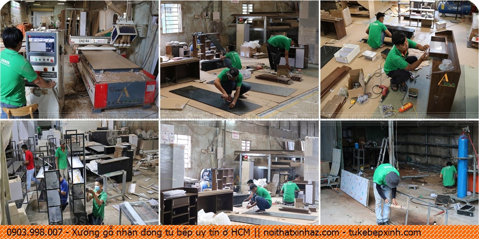 Xưởng gỗ nhận đóng tủ bếp uy tín ở HCM
