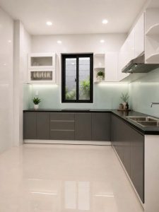 tủ bếp chữ l hiện đại đẹp