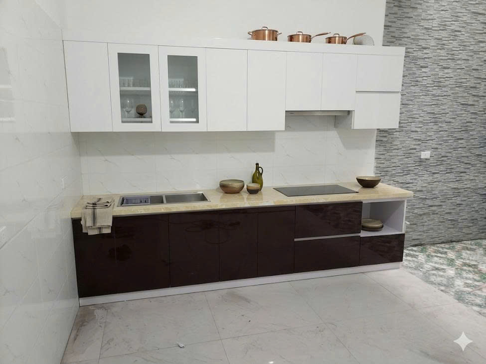 tủ bếp đơn giản tại Hà Nam