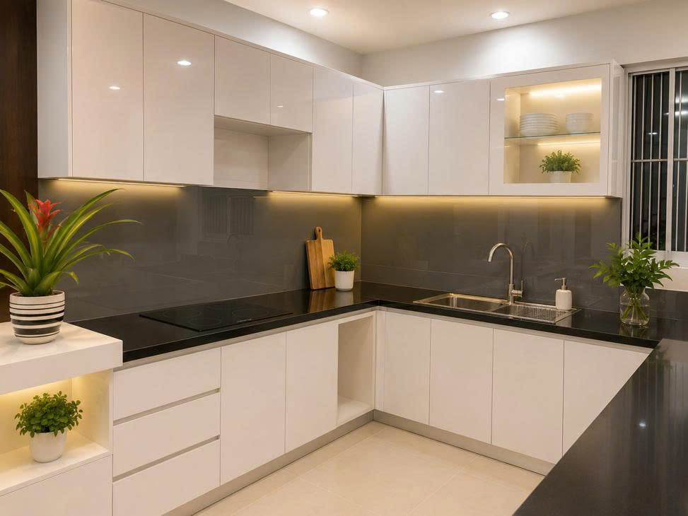tủ bếp gỗ tại Bắc Ninh