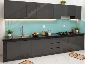 tủ bếp gỗ công nghiệp đẹp hiện đại cho gia đình