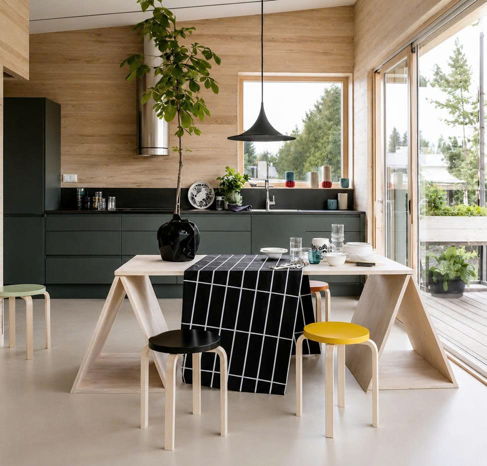 tủ bếp melamine chữ i tại Tây Hồ Hà Nội