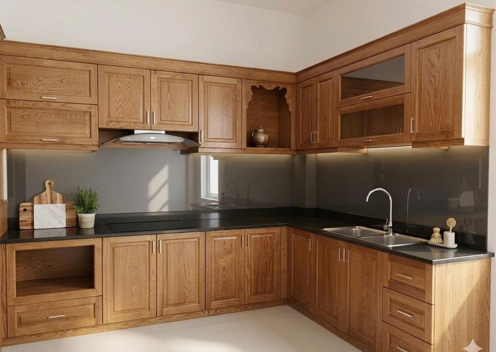 Thi Công Tủ Bếp Kết Hợp Tủ Rượu Tại Hưng Yên Cho Không Gian Sống Hiện Đại