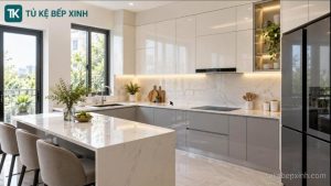 Tủ bếp Acrylic có tốt không? Ưu nhược điểm và báo giá